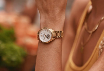 Women's Diamond Automatic Watch with Mother of Pearl Dial