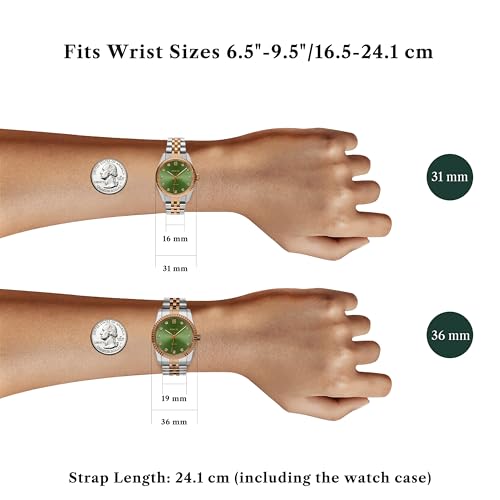 Diamond Quartz Watch with Sapphire Crystal Glass