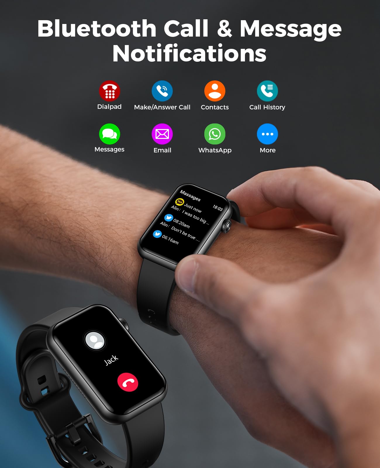 SOUYIE Smart Watch Fitness Tracker (Answer/Make Call)