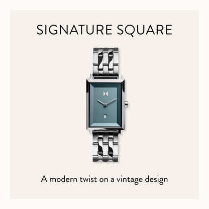 Women's Minimalist Square Watch with Interchangeable Strap