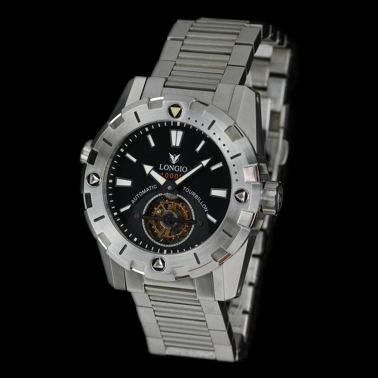 Men's Automatic Tourbillon Dive Watch 1000M