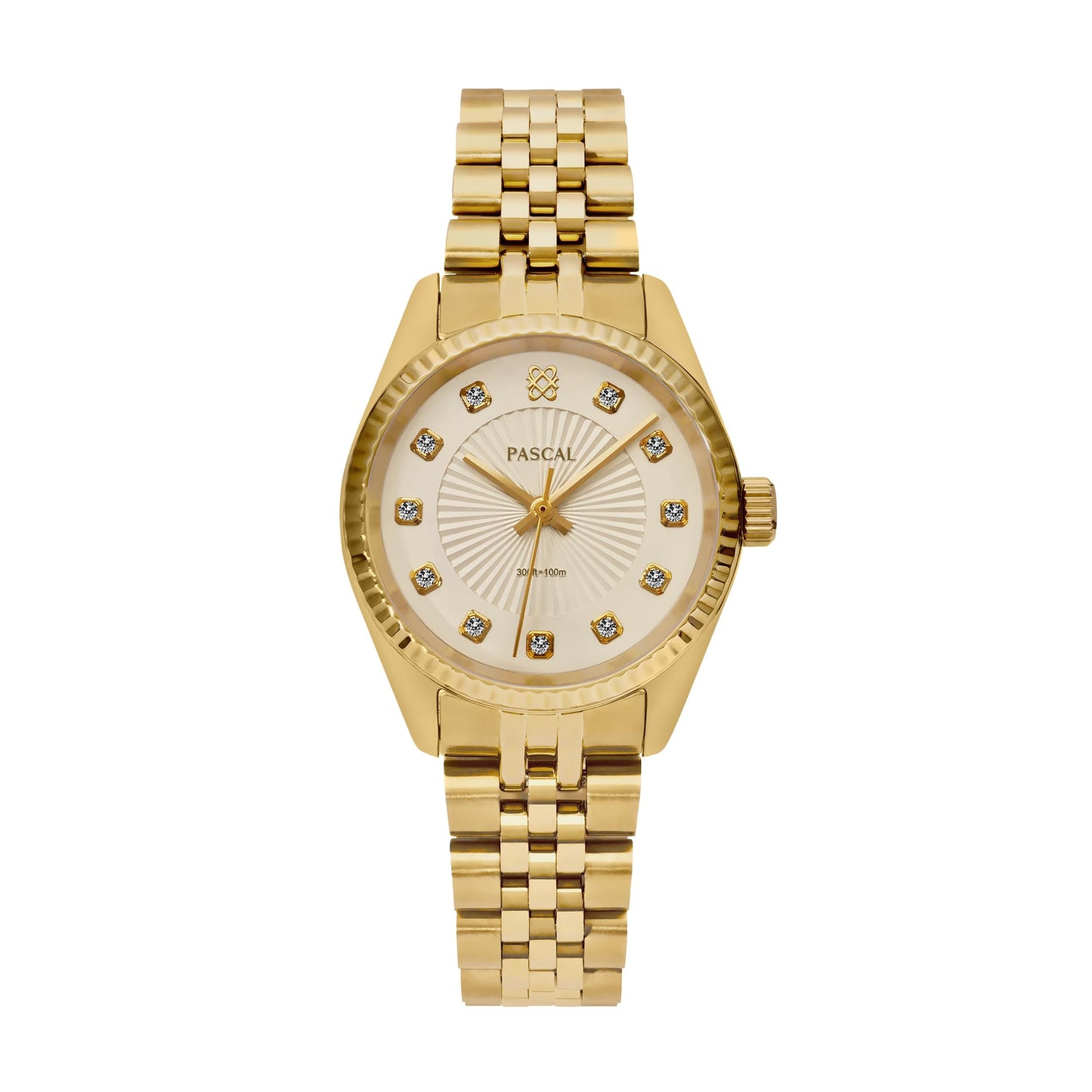 Diamond Quartz Watch with Sapphire Crystal Glass