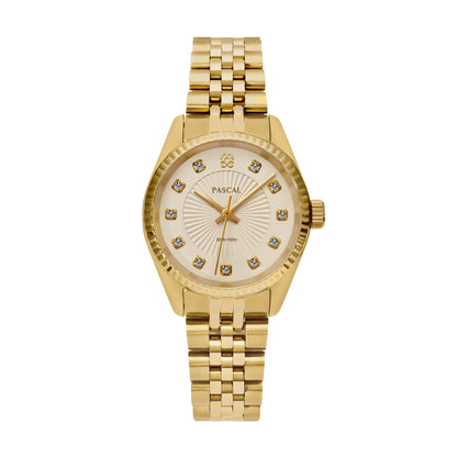 Diamond Quartz Watch with Sapphire Crystal Glass
