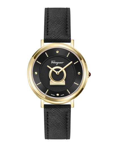 Women's Leather Strap Watch with Classic Design