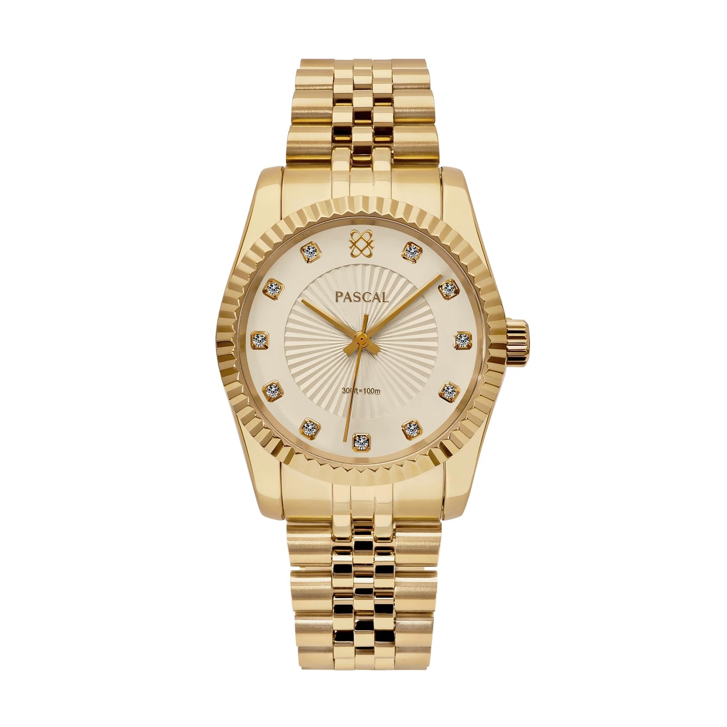 Diamond Quartz Watch with Sapphire Crystal Glass