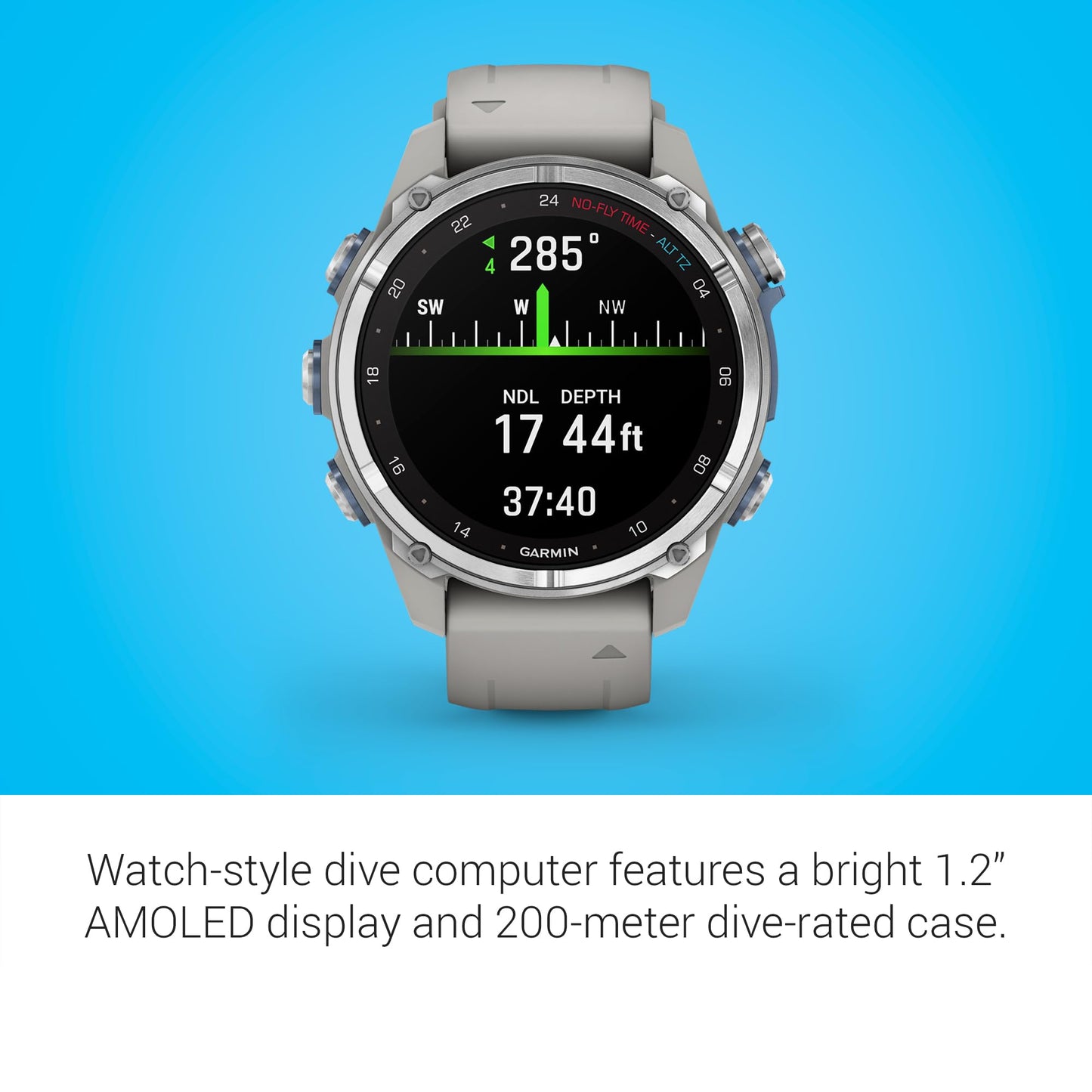 Men's AMOLED GPS Dive Computer Watch 200M