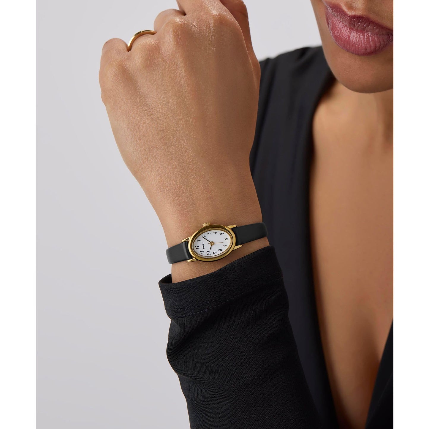 Women's Pearl Dial Watch with Gold Tone Case