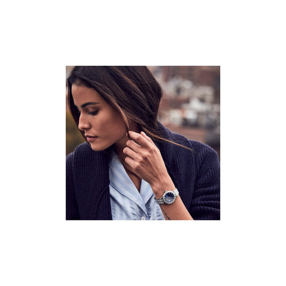 Women's Crystal Quartz Watch with Faceted Dial