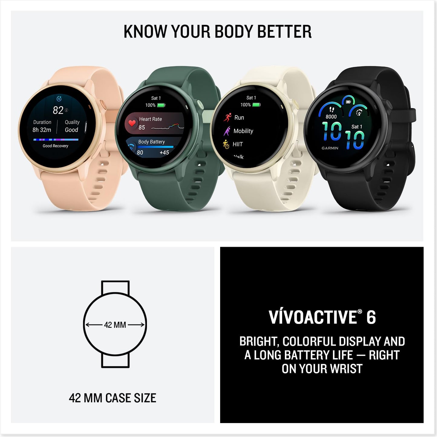 Fitness Smart Watch with AMOLED Display and GPS