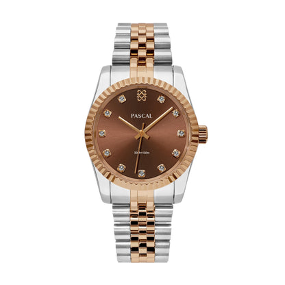 Diamond Quartz Watch with Sapphire Crystal Glass
