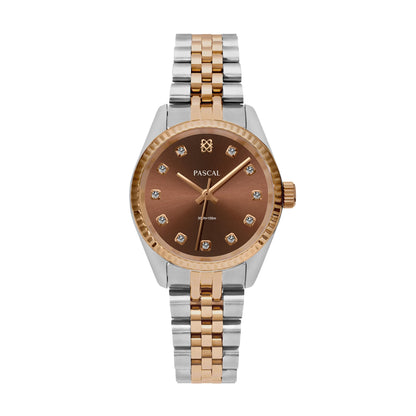 Diamond Quartz Watch with Sapphire Crystal Glass