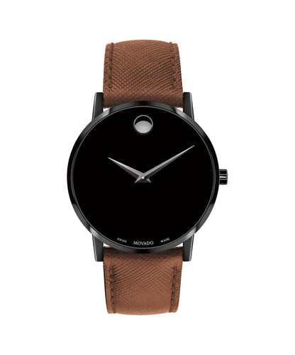 Men's Swiss Quartz Watch with Leather Strap