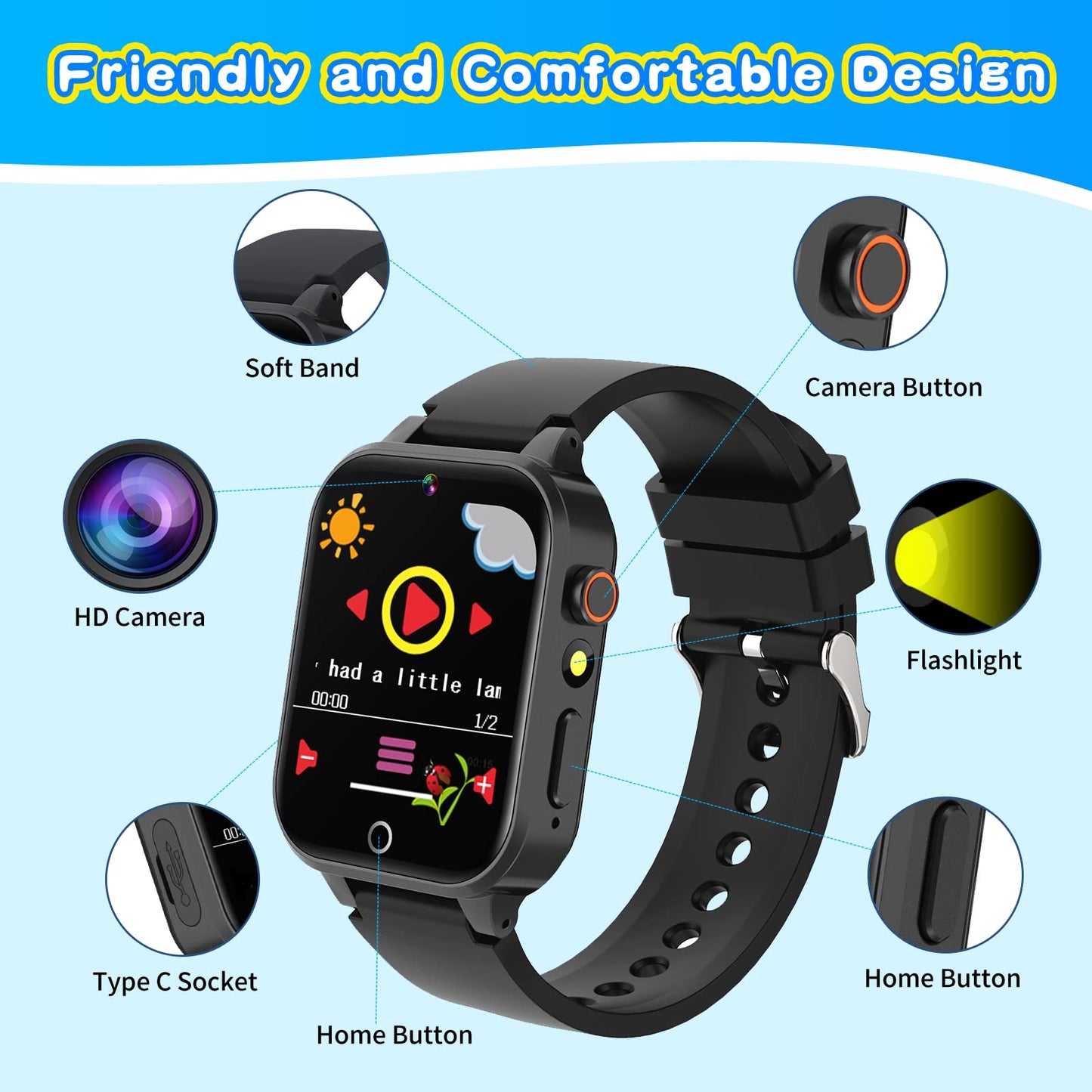 Kids Educational Smart Watch with Games and Activities