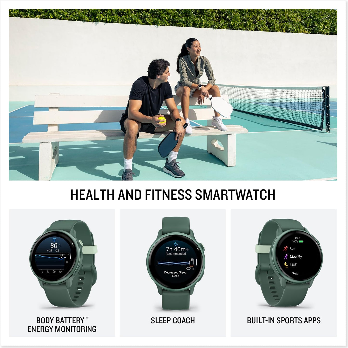 Fitness Smart Watch with AMOLED Display and GPS