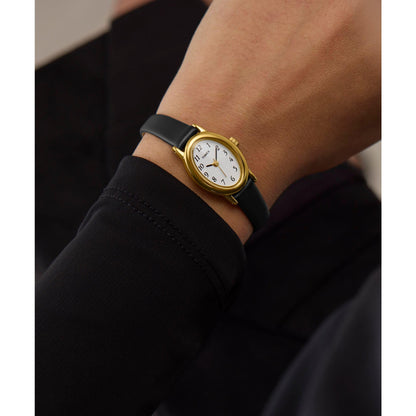 Women's Pearl Dial Watch with Gold Tone Case