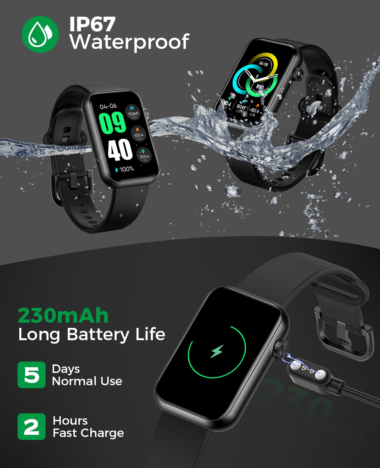 SOUYIE Smart Watch Fitness Tracker (Answer/Make Call)