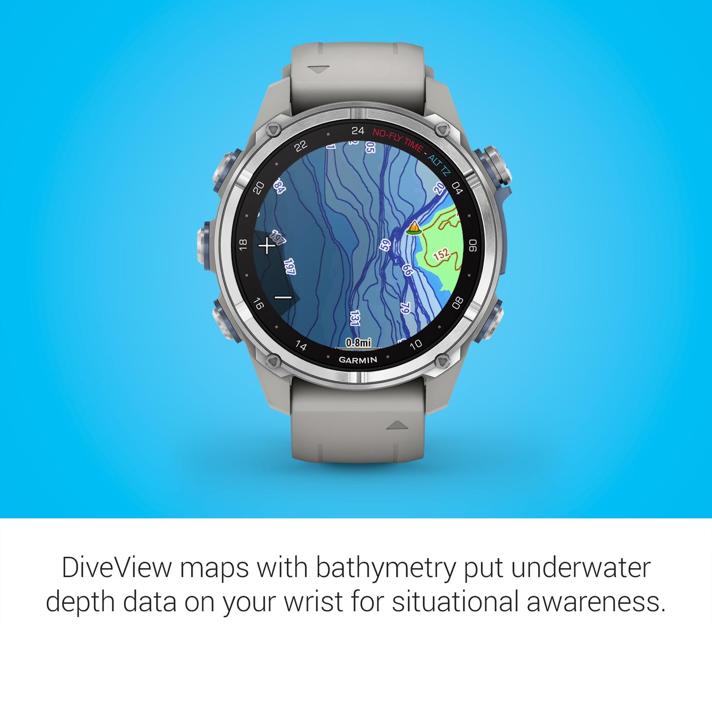 Men's AMOLED GPS Dive Computer Watch 200M
