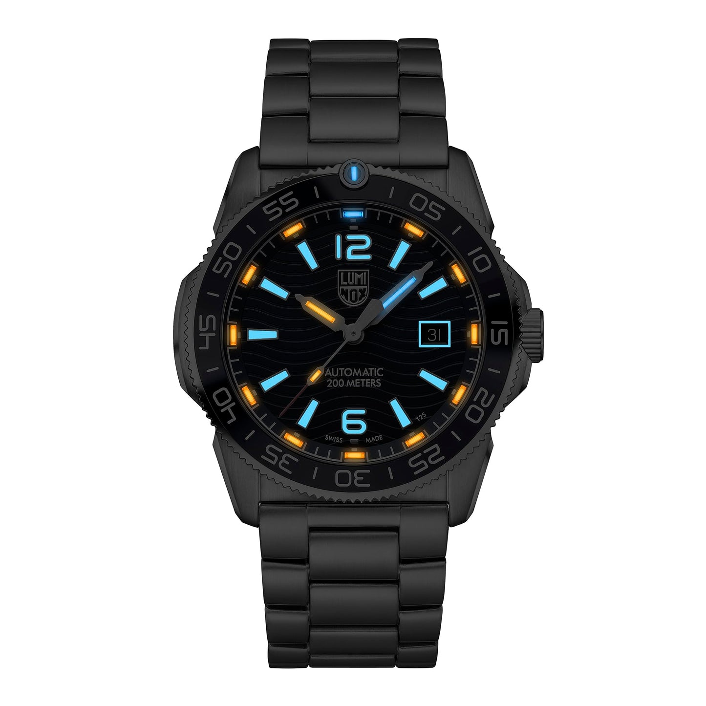 Men's 42mm Automatic Blue Diver Watch