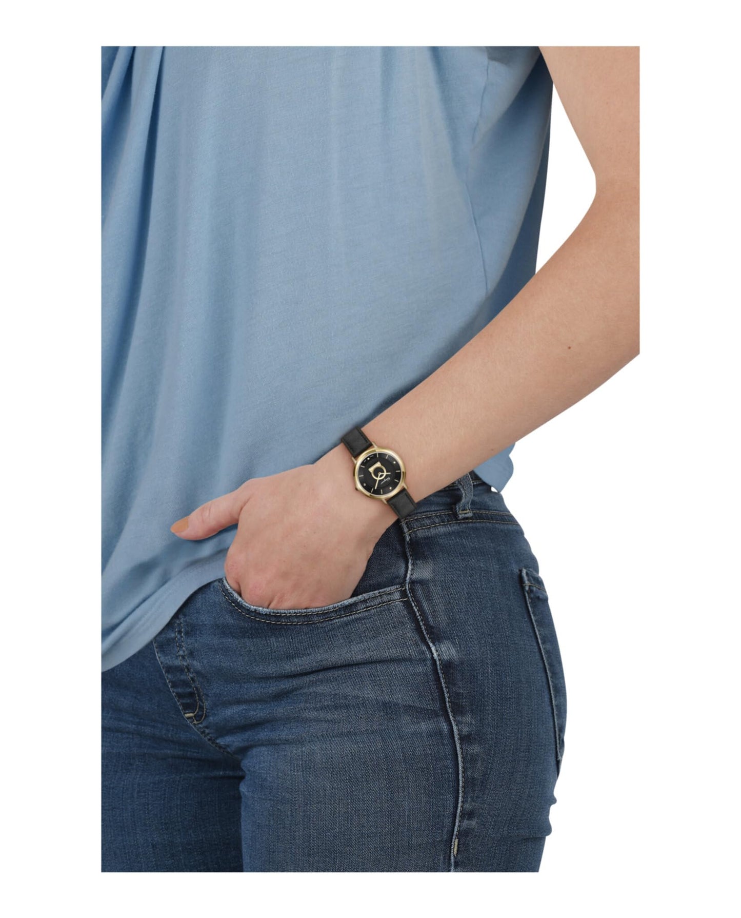 Women's Leather Strap Watch with Classic Design