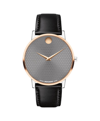 Men's Swiss Quartz Watch with Leather Strap