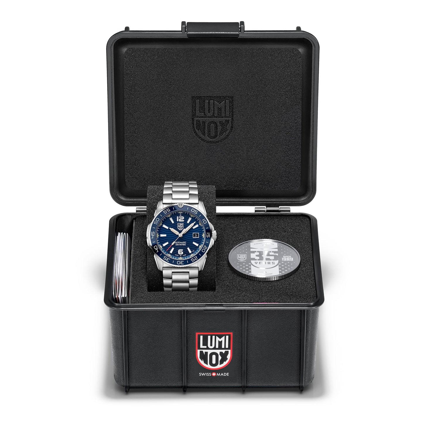Men's 42mm Automatic Blue Diver Watch