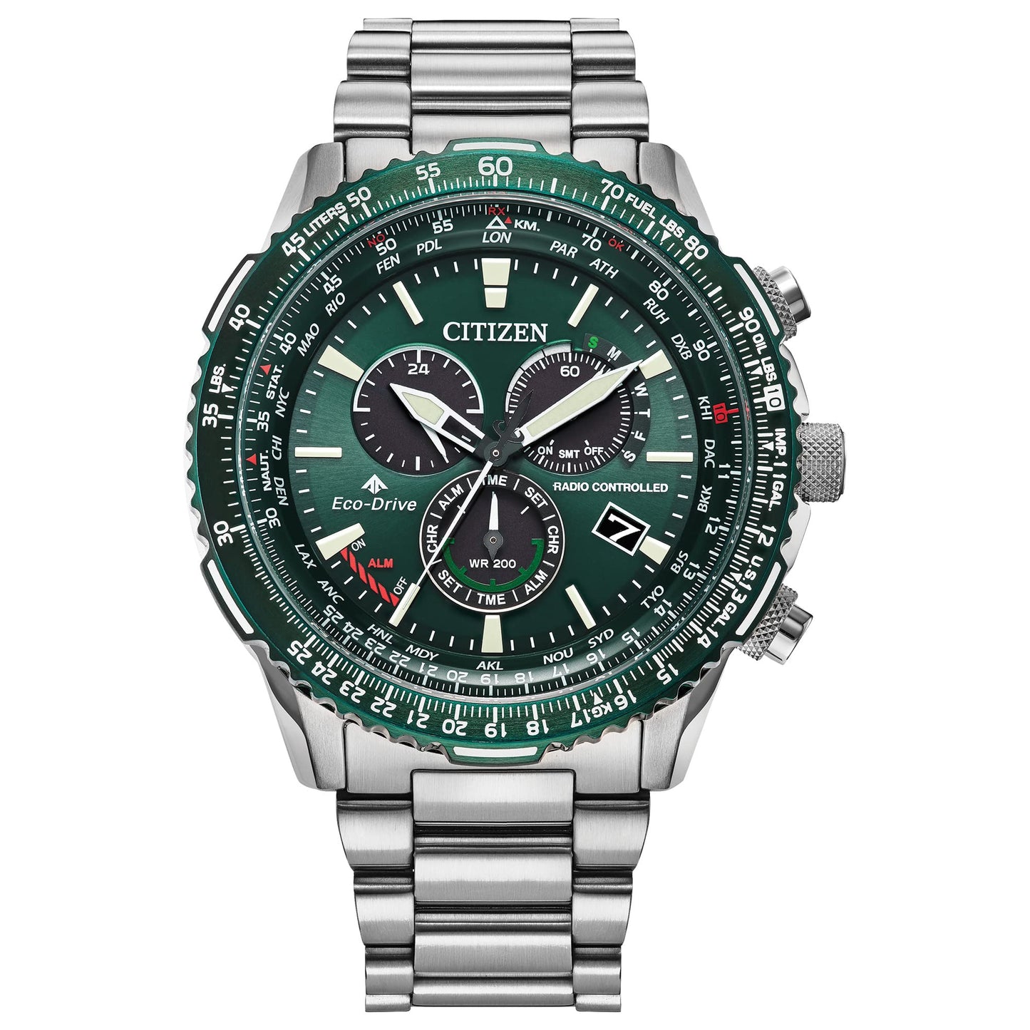 Men's Eco-Drive Pilot Chronograph Watch