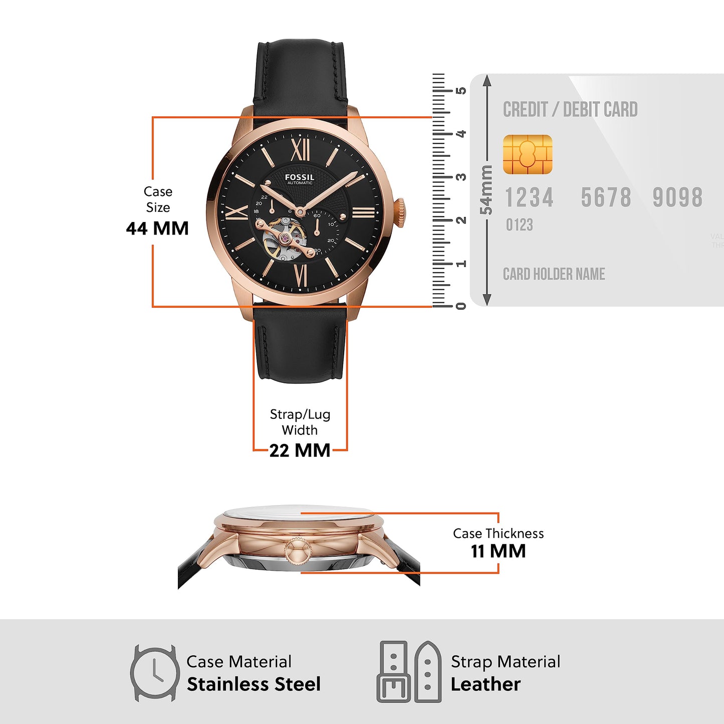 Men's Automatic Stainless Steel Dress Watch