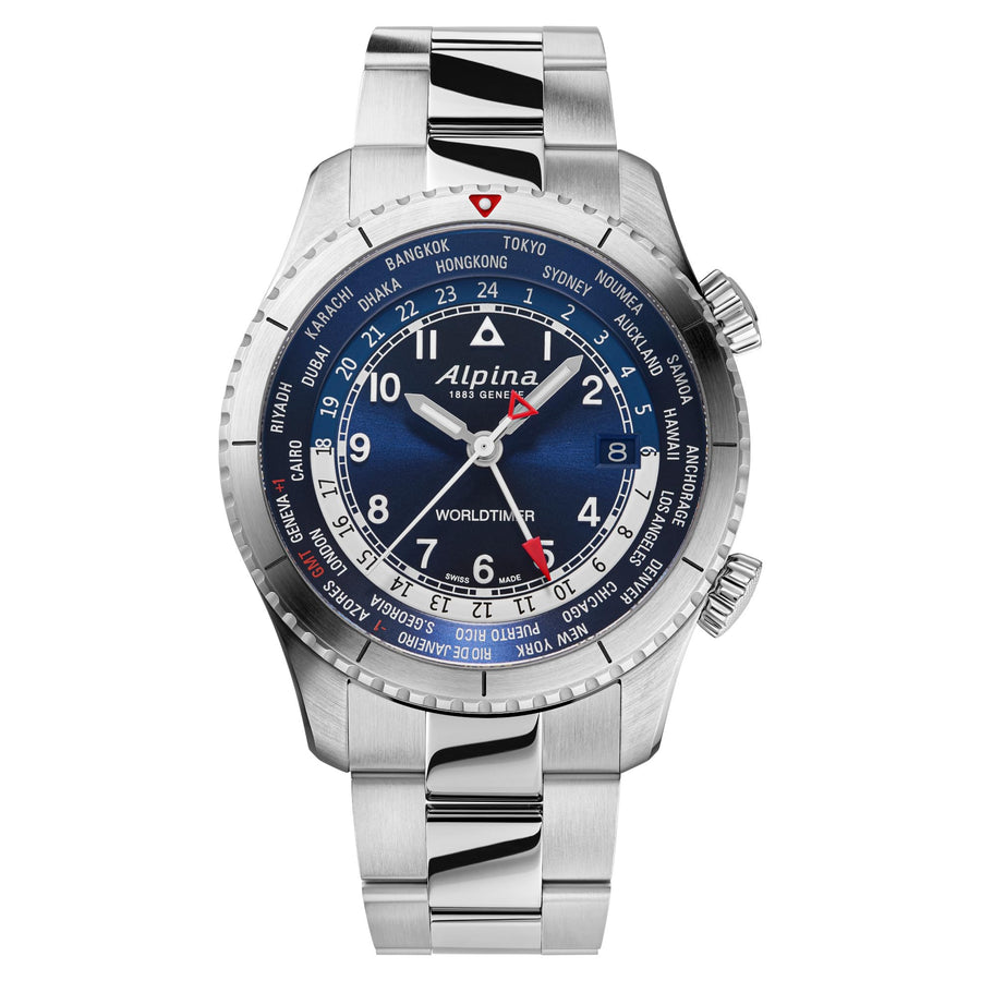 Men's Swiss Quartz GMT Worldtimer Watch